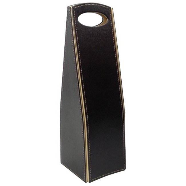 ESTUCHE DE PIEL TRIANGULAR PARA BOTELLAS DE VINO