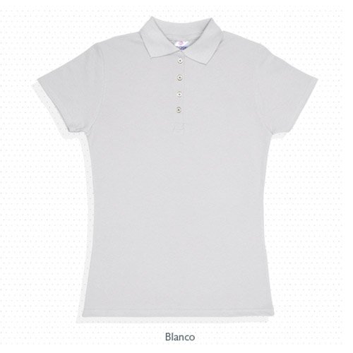 Playera Tipo Polo Piqué Con Silueta Para Dama BLANCO