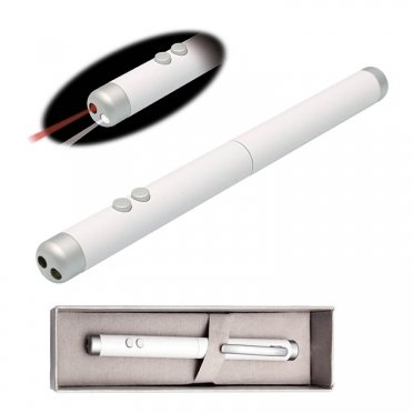 BOLIGRAFO METALICO BCO CON LASER Y LUZ