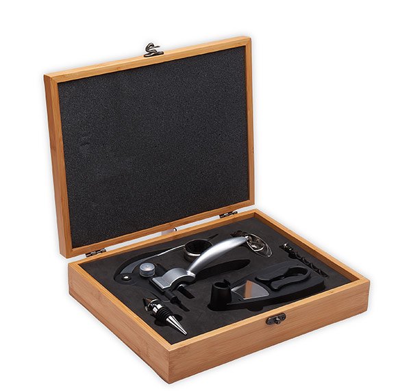 CAJA DE BAMBU ACCESORIOS/VINO