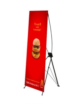 DISPLAY REFORZADO C/LONA IMPRESA DE 60 CMS X 160 CMS