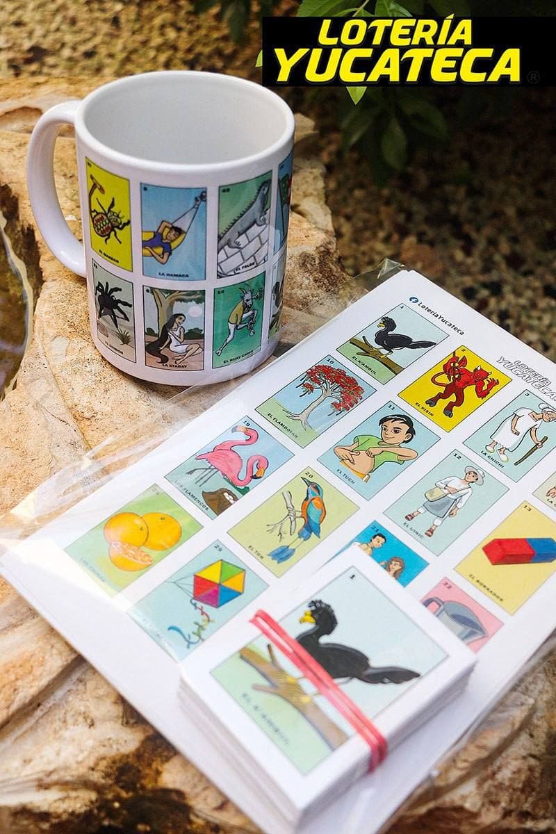 KIT DE LOTERIA YUCATECA Y TAZA PERSONALIZADA